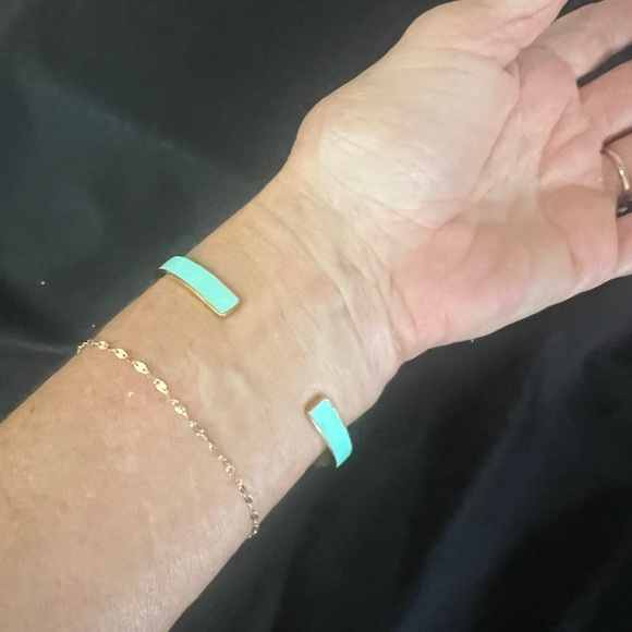 Chic Gold and Turquoise Bracelet - Picture 5 of 5